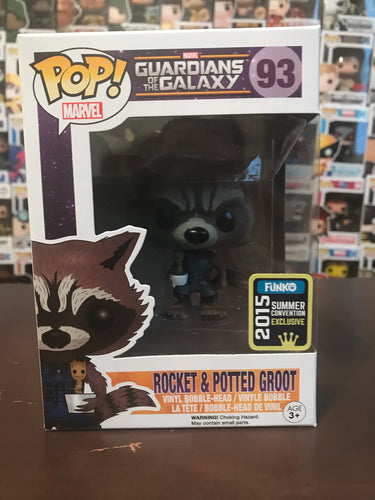 Funko Pop! Movies: Rocket & Potted Groot, Summer Convention Exclusive 2015